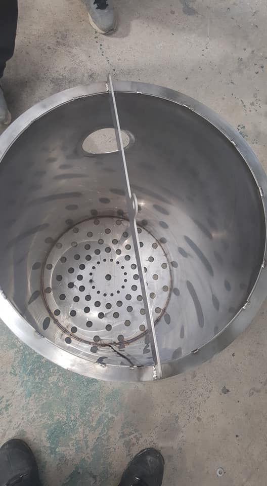 Réalisation d'un bac pouzzolane en inox