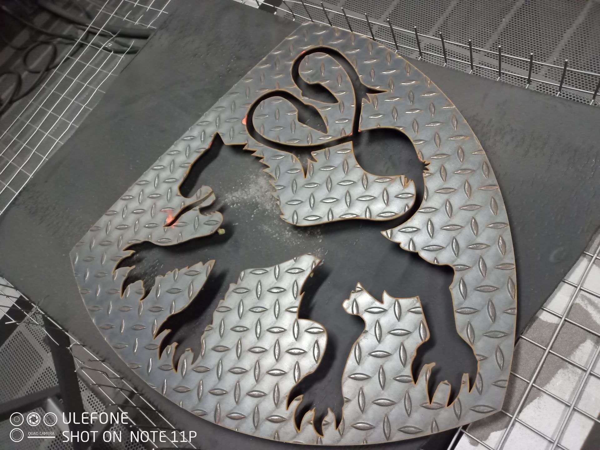 Nos réalisations : un bouclier avec un lion