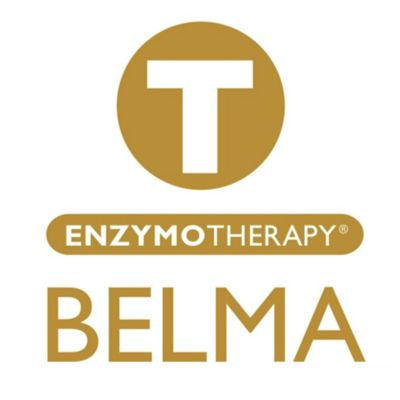 Logotipo de Belma, que presenta una "T" blanca en un círculo dorado