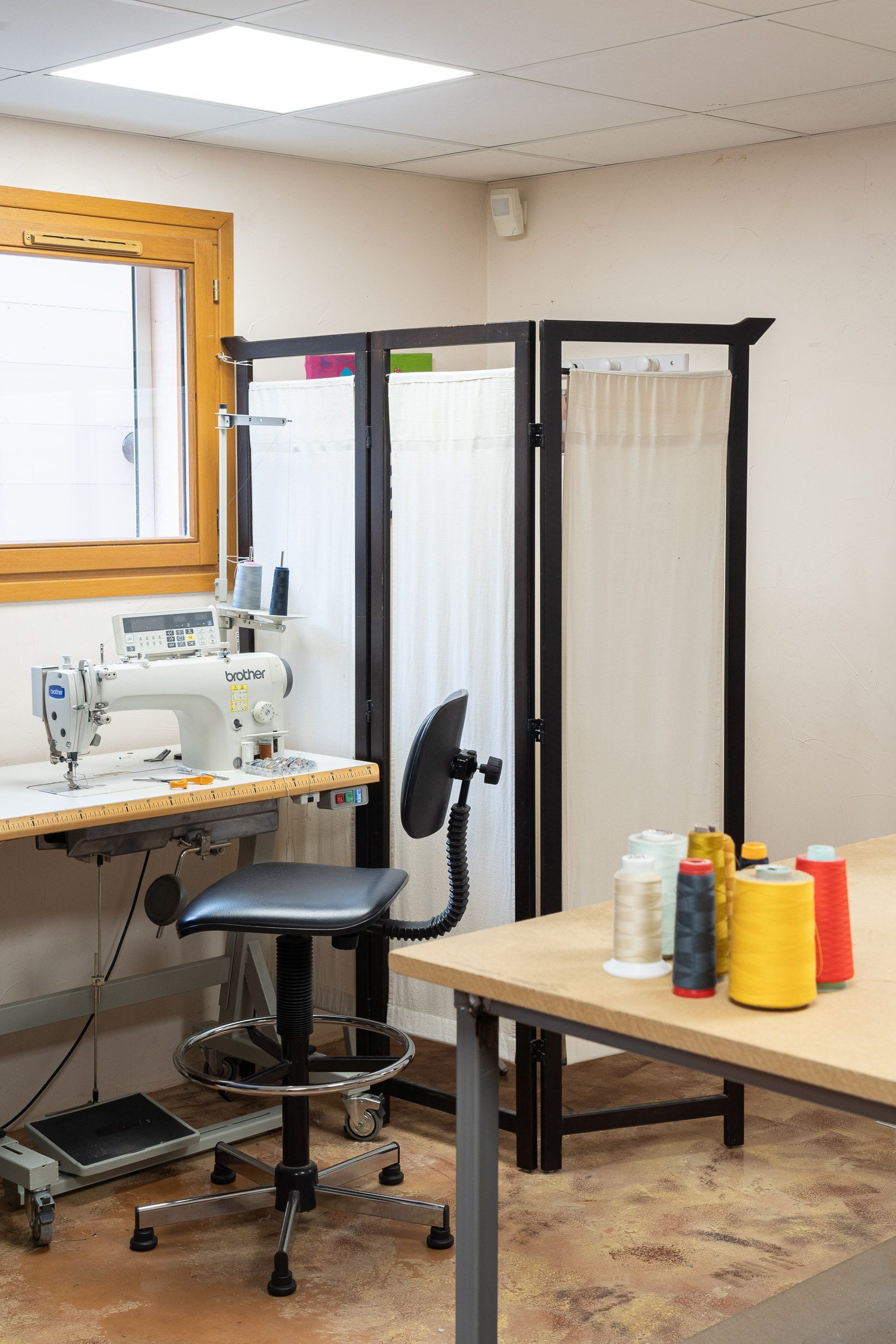 Intérieur de l'atelier de couture