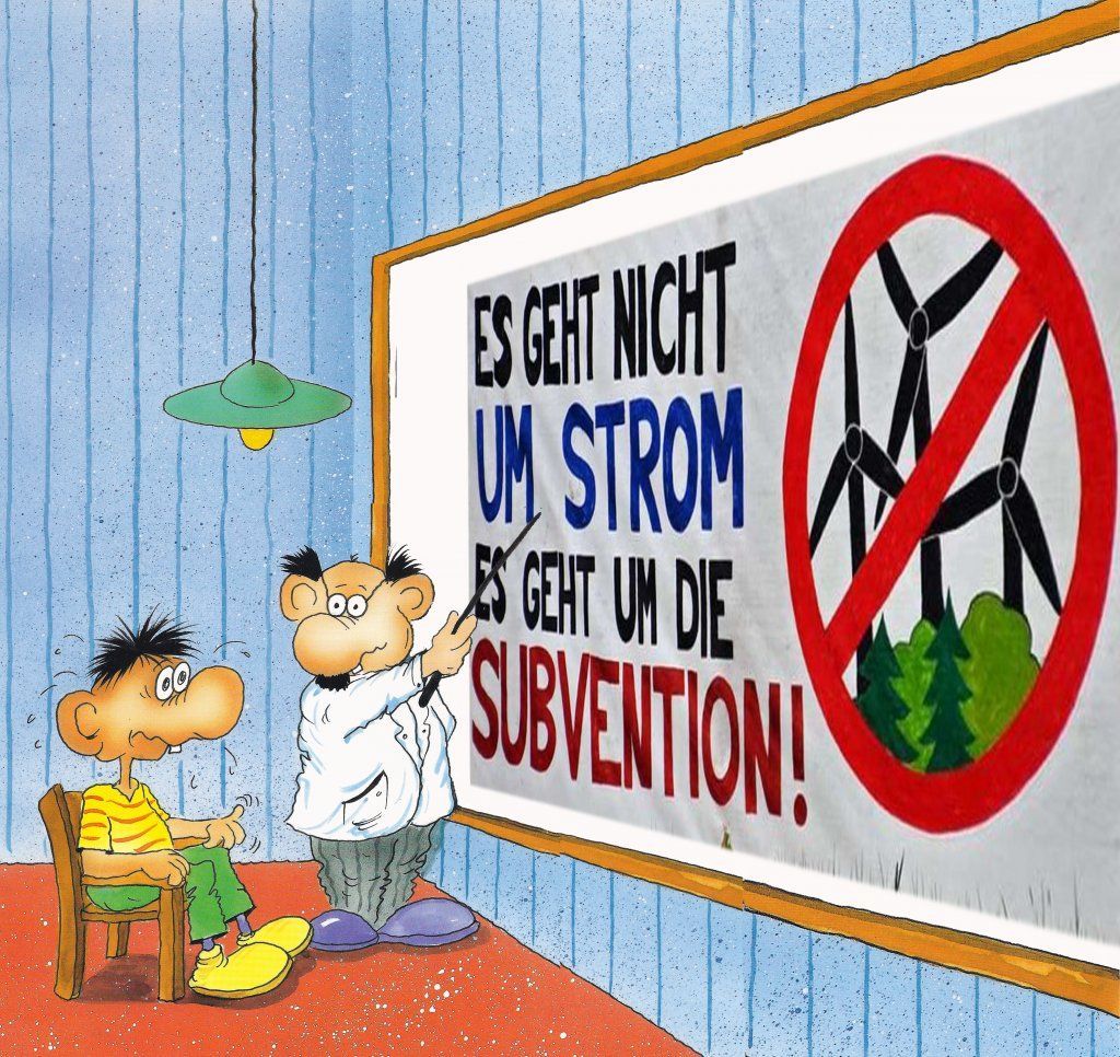 OHNE SUBVENTIONEN WÜRDE NIEMAND EIN WINDRADPROJEKT STARTEN - WER BEZAHLT ES ?
DER VERBRAUCHER