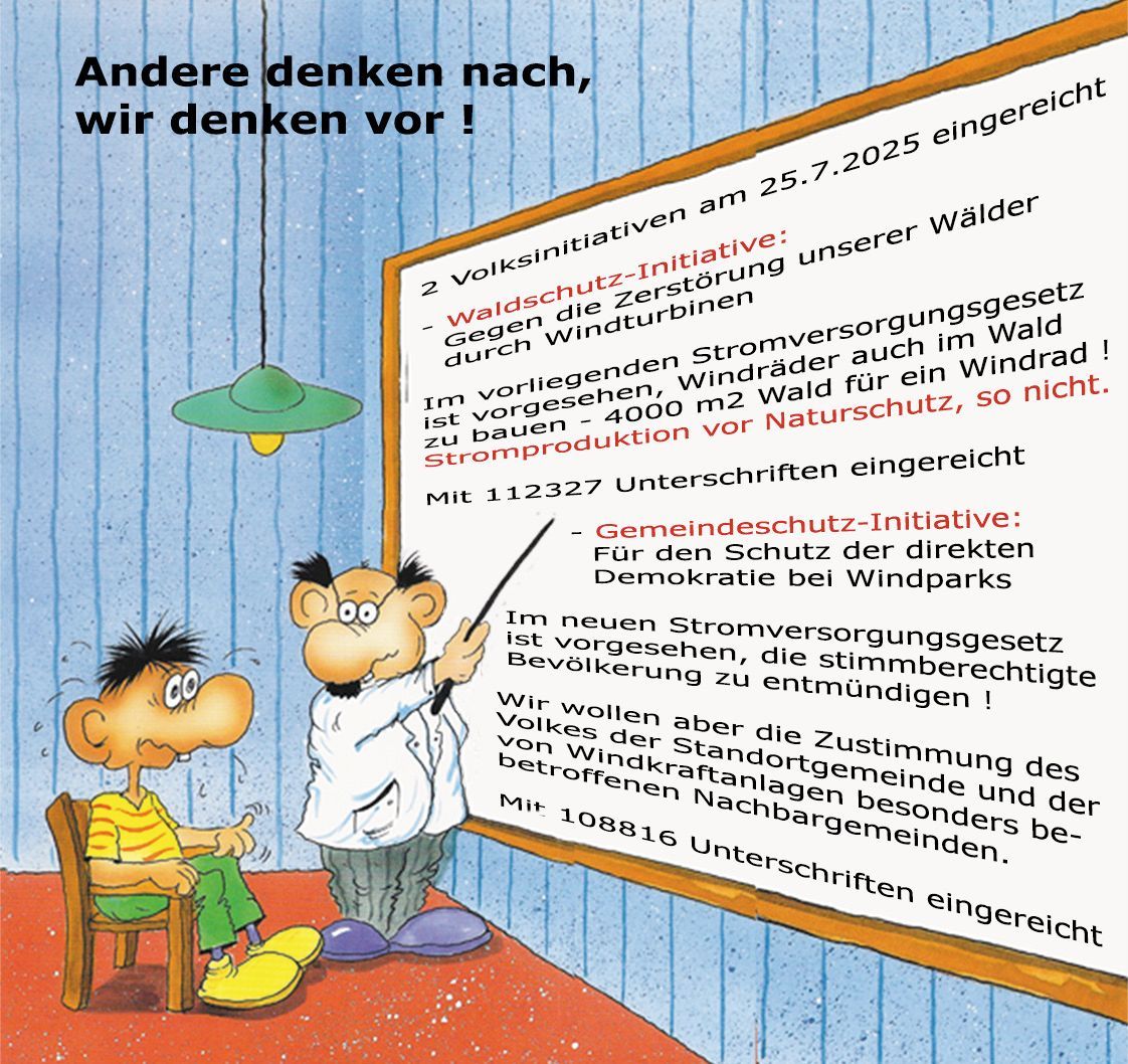 Waldschutz- und Gemeindeschutz-Initiative am 25.7.25 an die Bundeskanzlei eingereicht