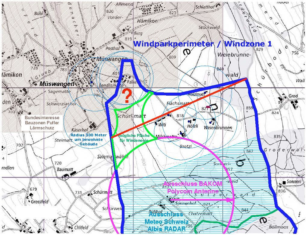 DIESER WINDPARKPERIMETER / WINDZONE 1 IST NICHT AKZEPTABEL