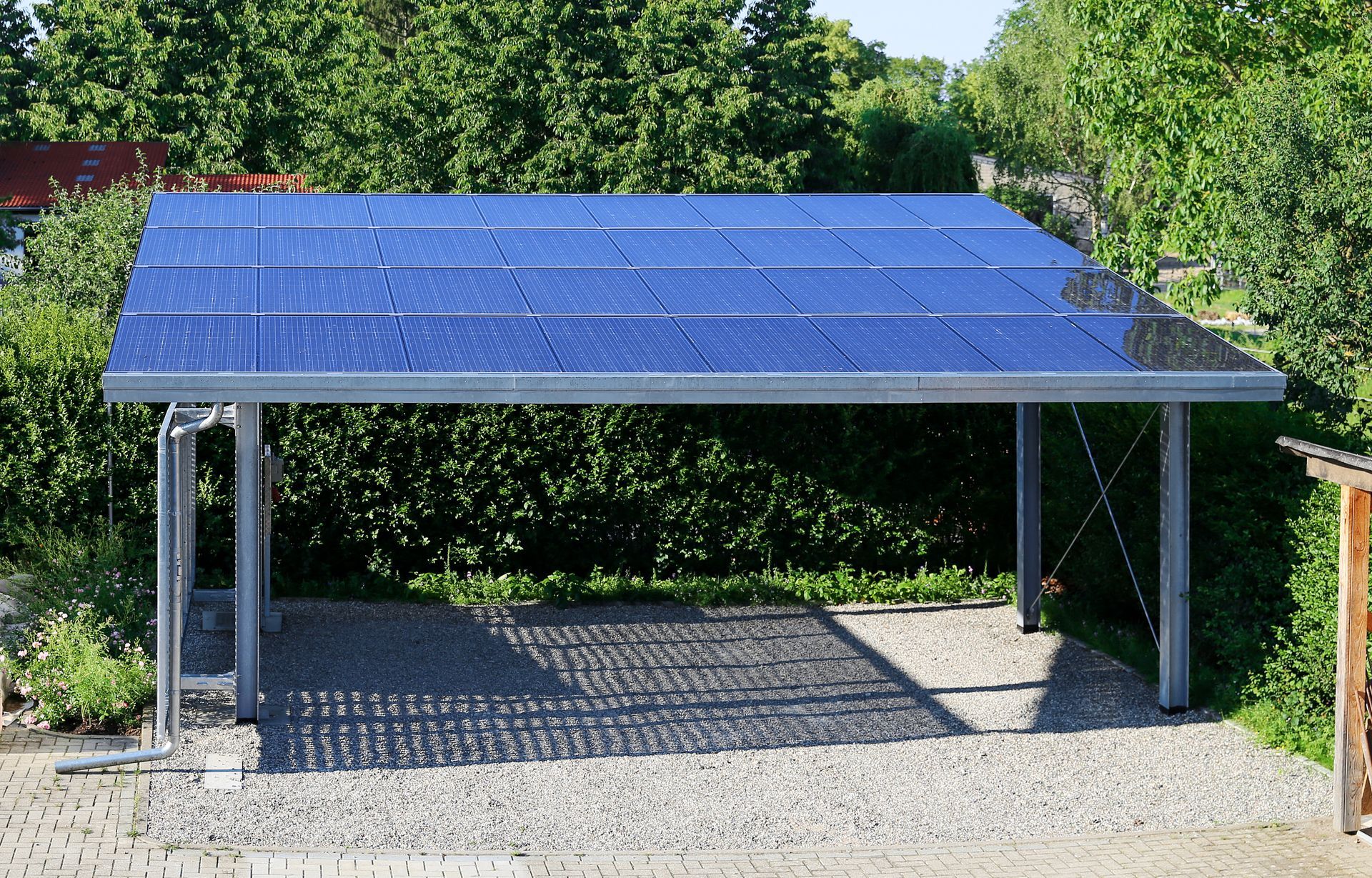 Carport solaire à double emplacements