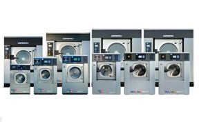 Una mostra de diverses rentadores comercials de diferents mides, alineades sobre un fons blanc.