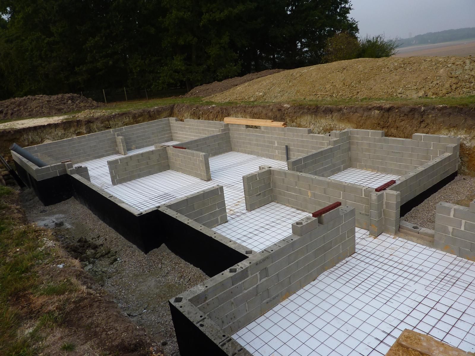 Fondations d'une maison