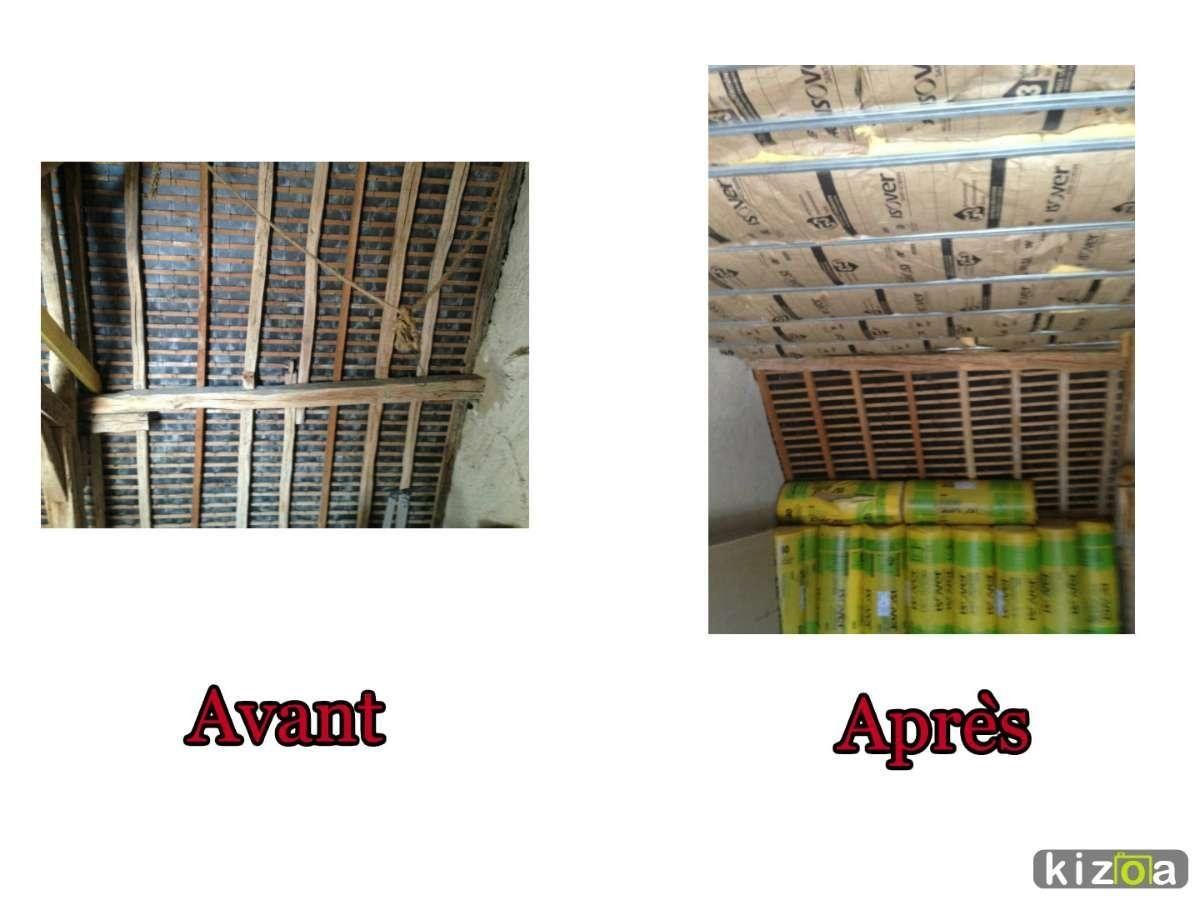 Avant et après intervention sur toit