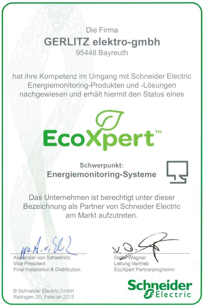 Zertifikat EcoXpert