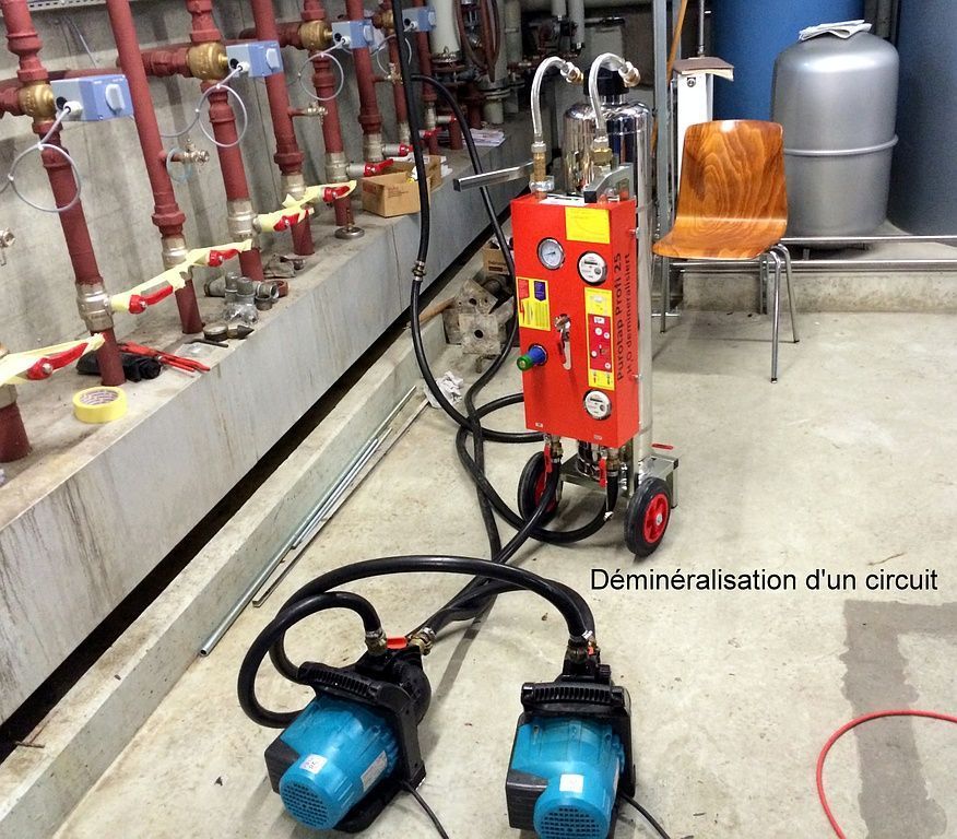 Déminéralisation d'un circuit chauffage