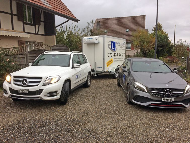 Mercedes GLK 220 Bluetec und Kühlanhänger - Fahrschule Matthias Pfister