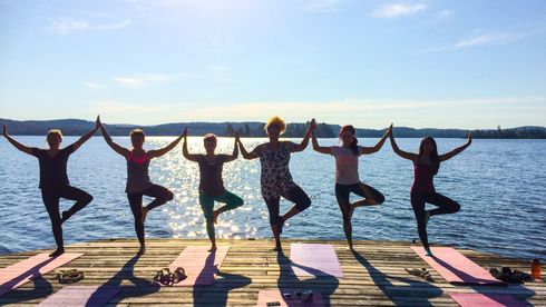 Yoga on the dock