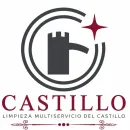 Logotipo de Castillo con icono de castillo negro, estrella roja y texto &ldquo;Limpieza Multiservicio del Castillo&rdquo;