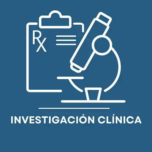 Un icono de un microscopio, un portapapeles y una receta.