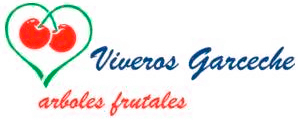 Un logotipo para vivero garche con dos cerezas en un corazón.