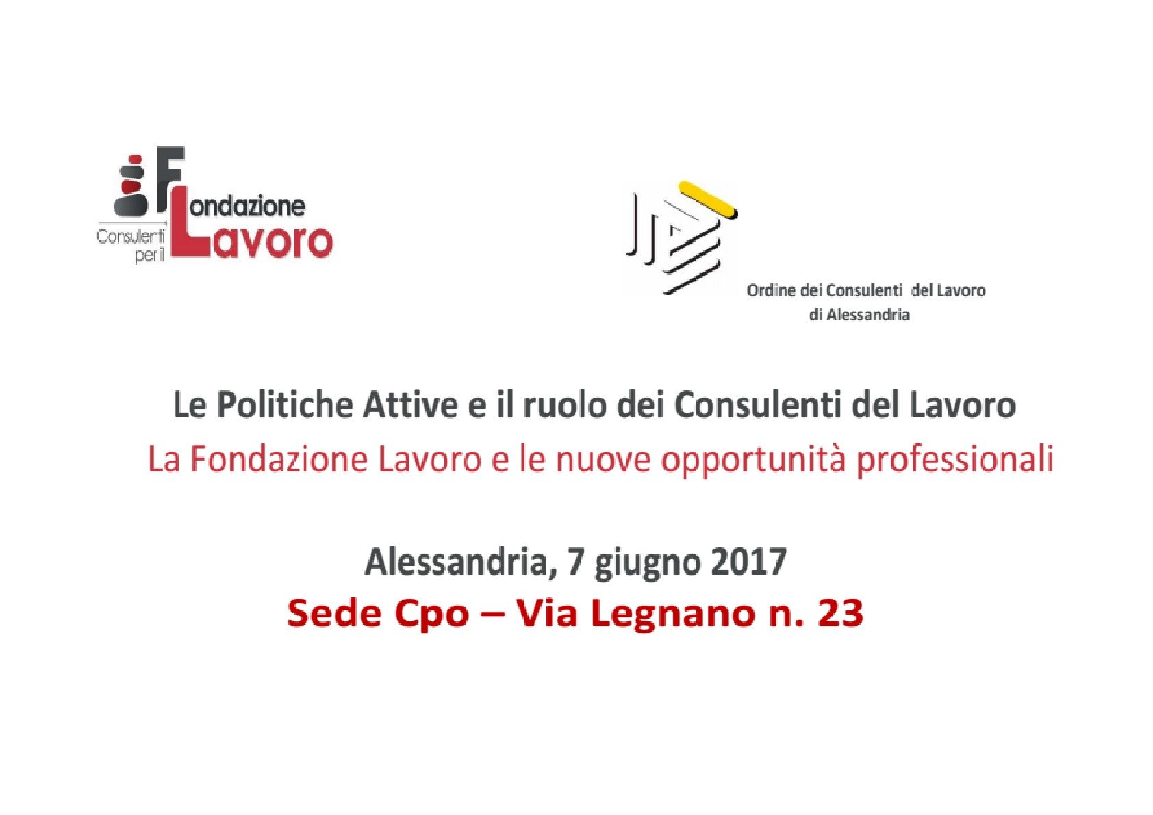 A poster for le politiche attive e il ruolo dei consulenti del lavoro
