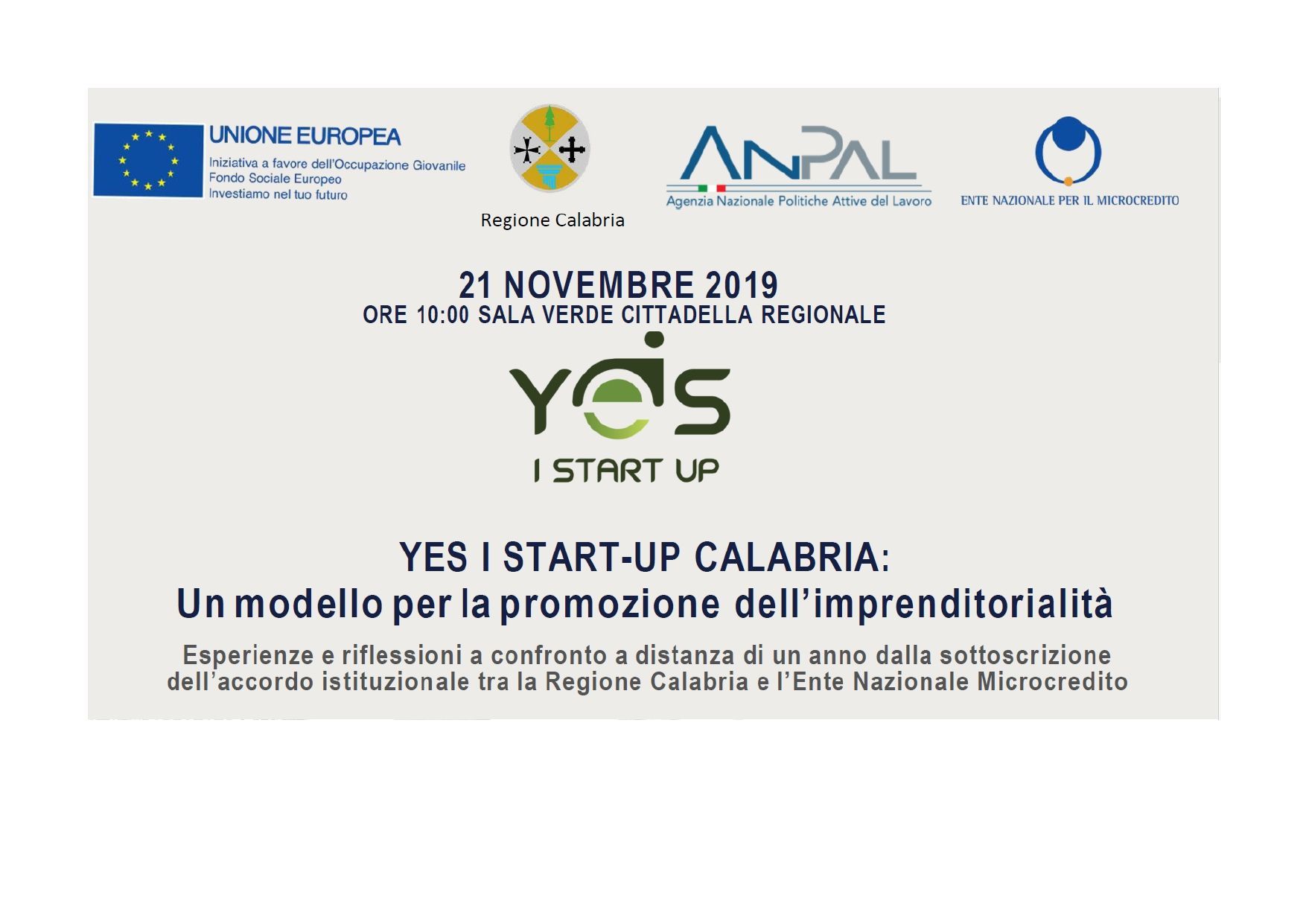 Un cartello che dice sì avvio calabria