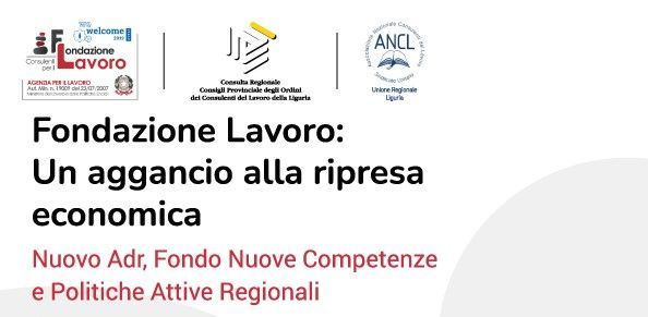 A poster that says fondazione lavoro on it