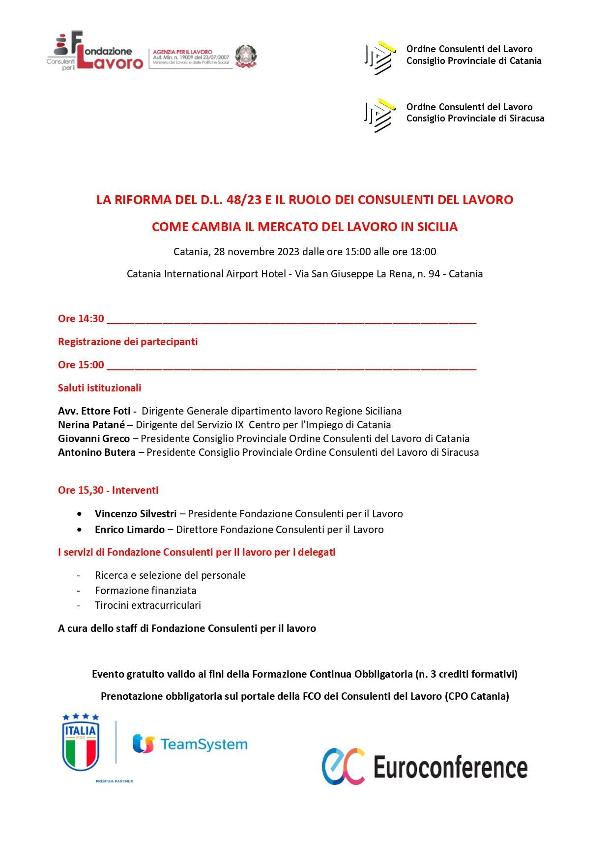 È un volantino per una conferenza.