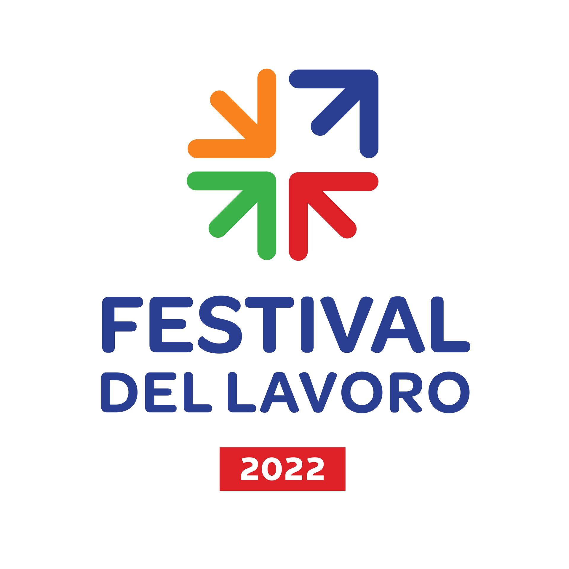 A logo for the festival del lavoro in 2022