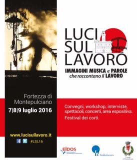 A poster that says luci sul lavoro on it