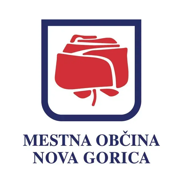 Un logo per il comune di Nova Gorica con una rosa rossa