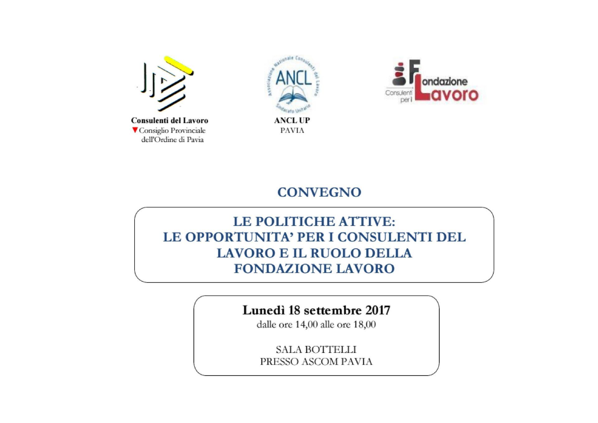 Un poster per una conferenza che si terrà il 15 settembre 2017