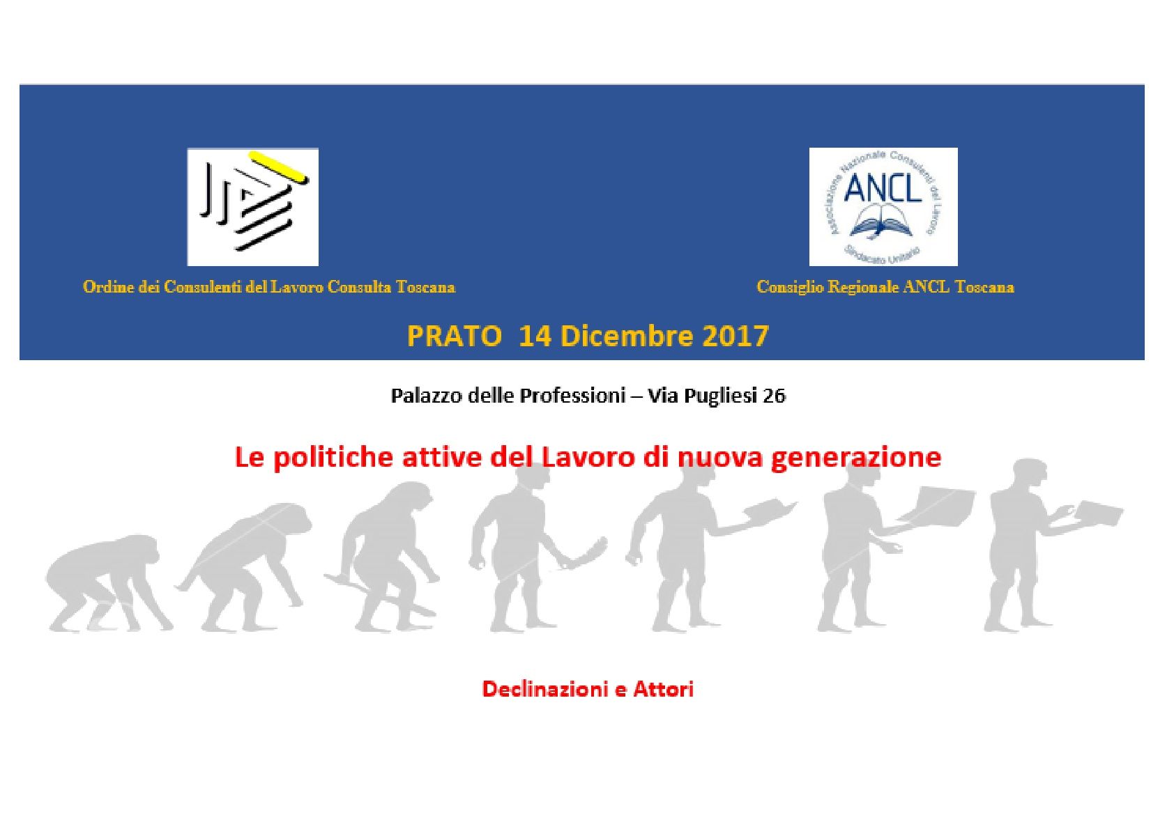 Un manifesto per prato 14 dicembre 2017 con sagome di persone