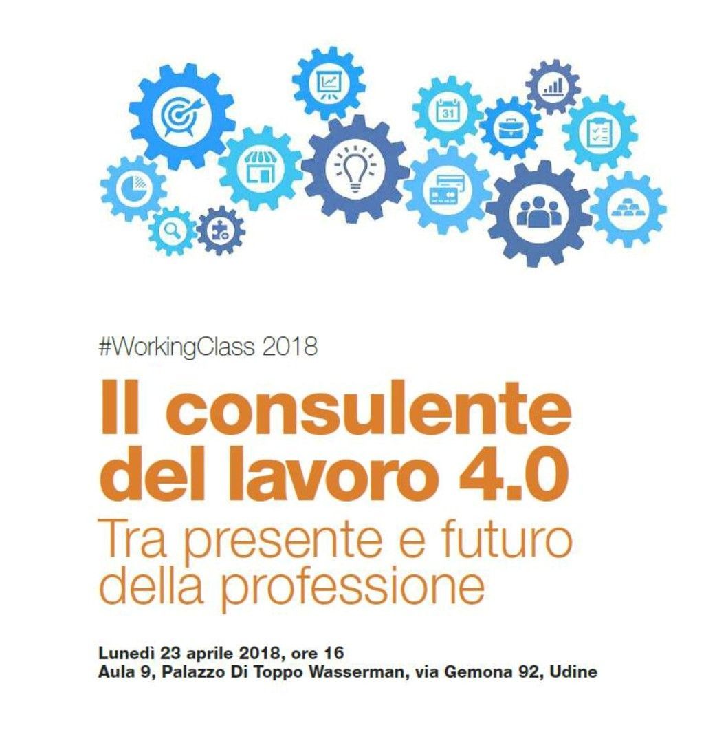 A poster that says il consultante del lavoro 4.0