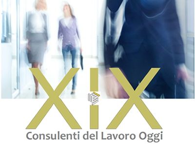 Un'immagine sfocata di persone che camminano con la scritta consulenti del lavoro oggi