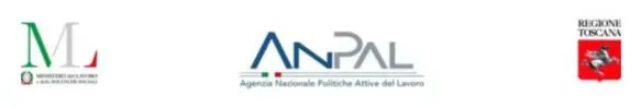 Un'immagine sfocata di tre loghi su uno sfondo bianco
