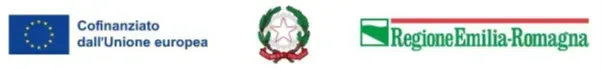 I loghi dell'unione europea e della regione emilia romagna