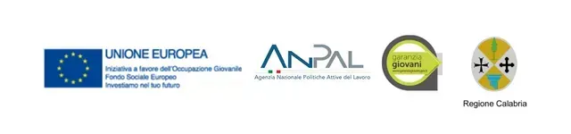 Un'immagine sfocata dei loghi di Anpal Unione Europea e Anpal