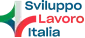 A logo for sviluppo lavoro italia with a flag on it