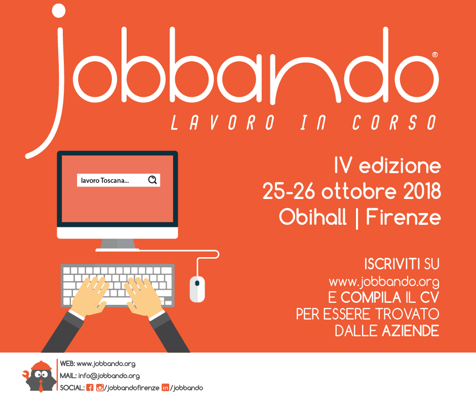 A poster for jobbando lavoro in corso in firenze