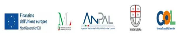 Un'immagine sfocata di diversi loghi tra cui anpal e col