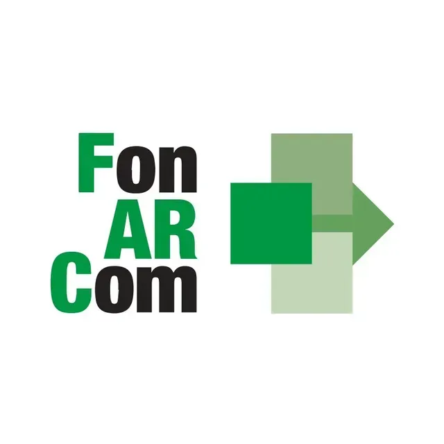 Un logo verde e nero per fon ar com
