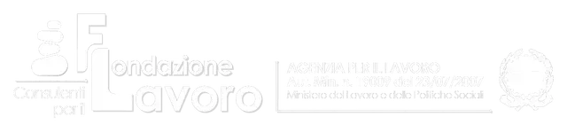 Un logo bianco su sfondo bianco con la parola lavoro.
