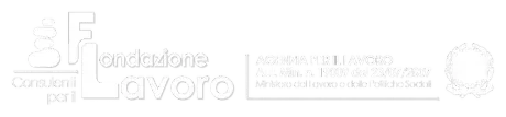 Un logo bianco su sfondo bianco con la parola lavoro.