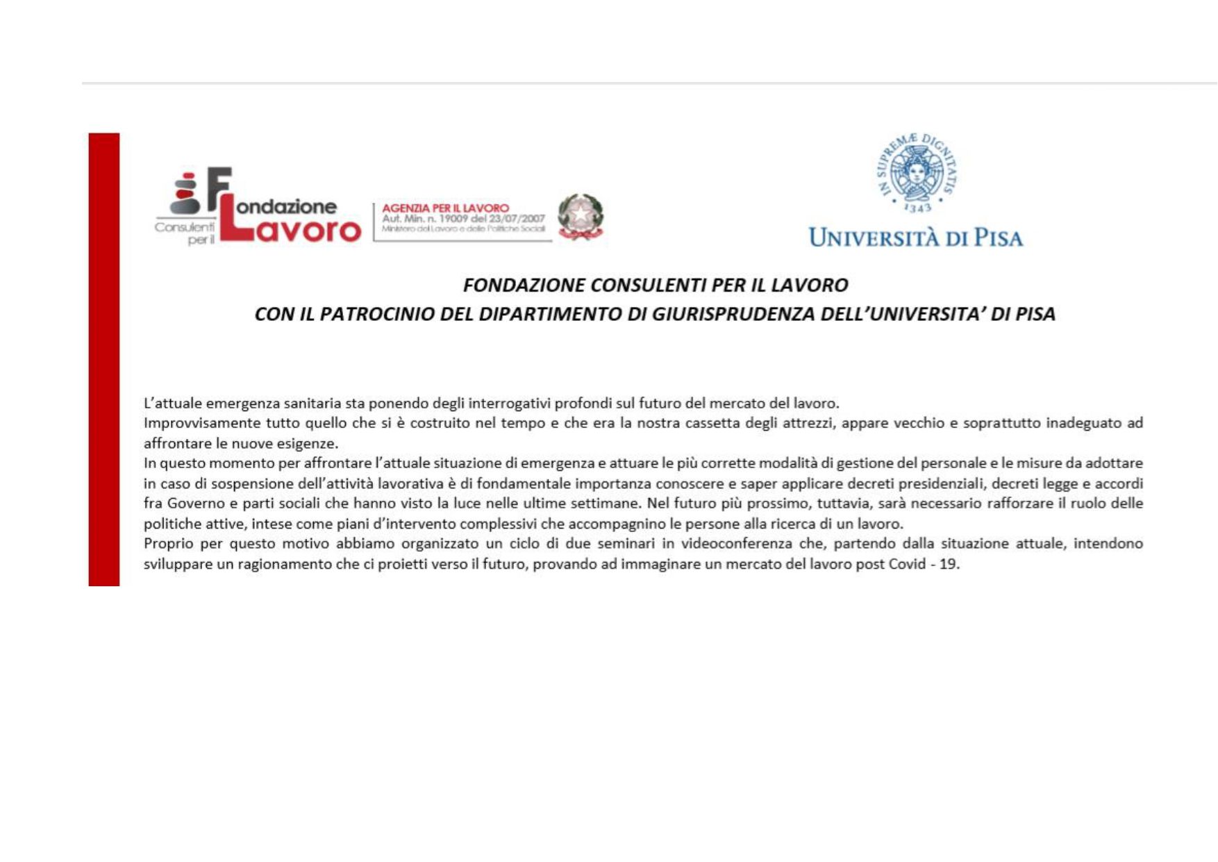 Uno sfondo bianco con un bordo rosso e un logo blu.