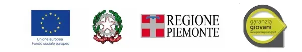 Un gruppo di loghi tra cui uno per la regione piemonte