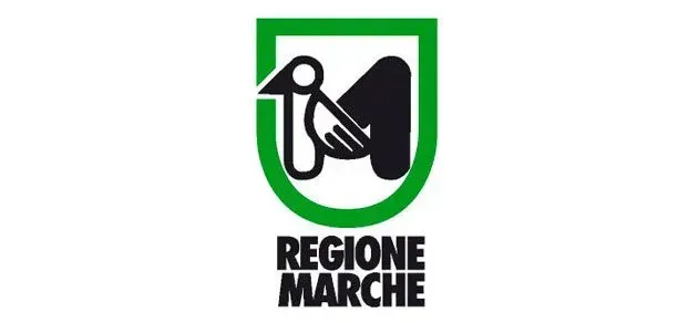 Un logo verde e nero per la regione marche
