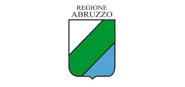 Uno scudo verde e blu con la scritta regione abruzzo