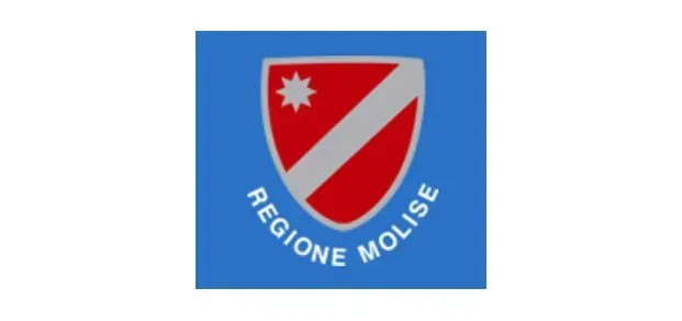 Uno scudo rosso e bianco con la scritta regione molise sotto