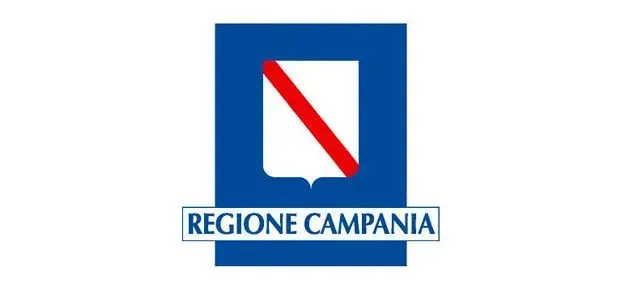 Un logo blu e bianco per la regione campania