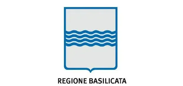 Il logo della regione basilicata è uno scudo con delle onde.
