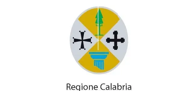 Un logo per la regione calabria con due croci e un albero
