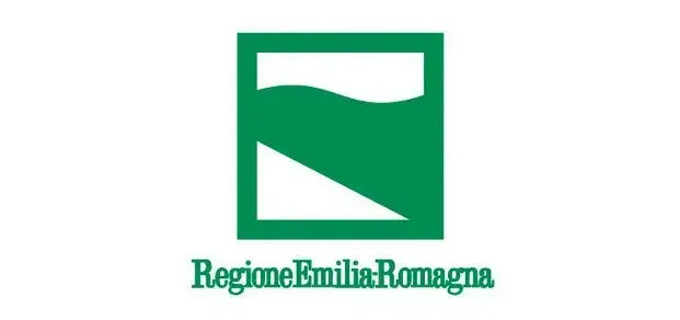 A green and white logo for regione emilia romagna