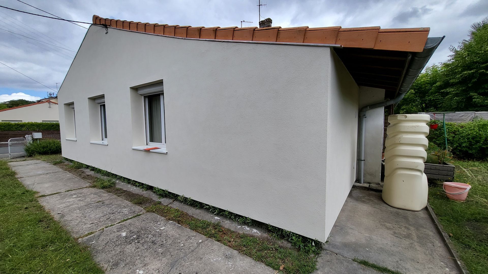 Une maison à Bordeaux, après isolation thermique par l'extérieur.