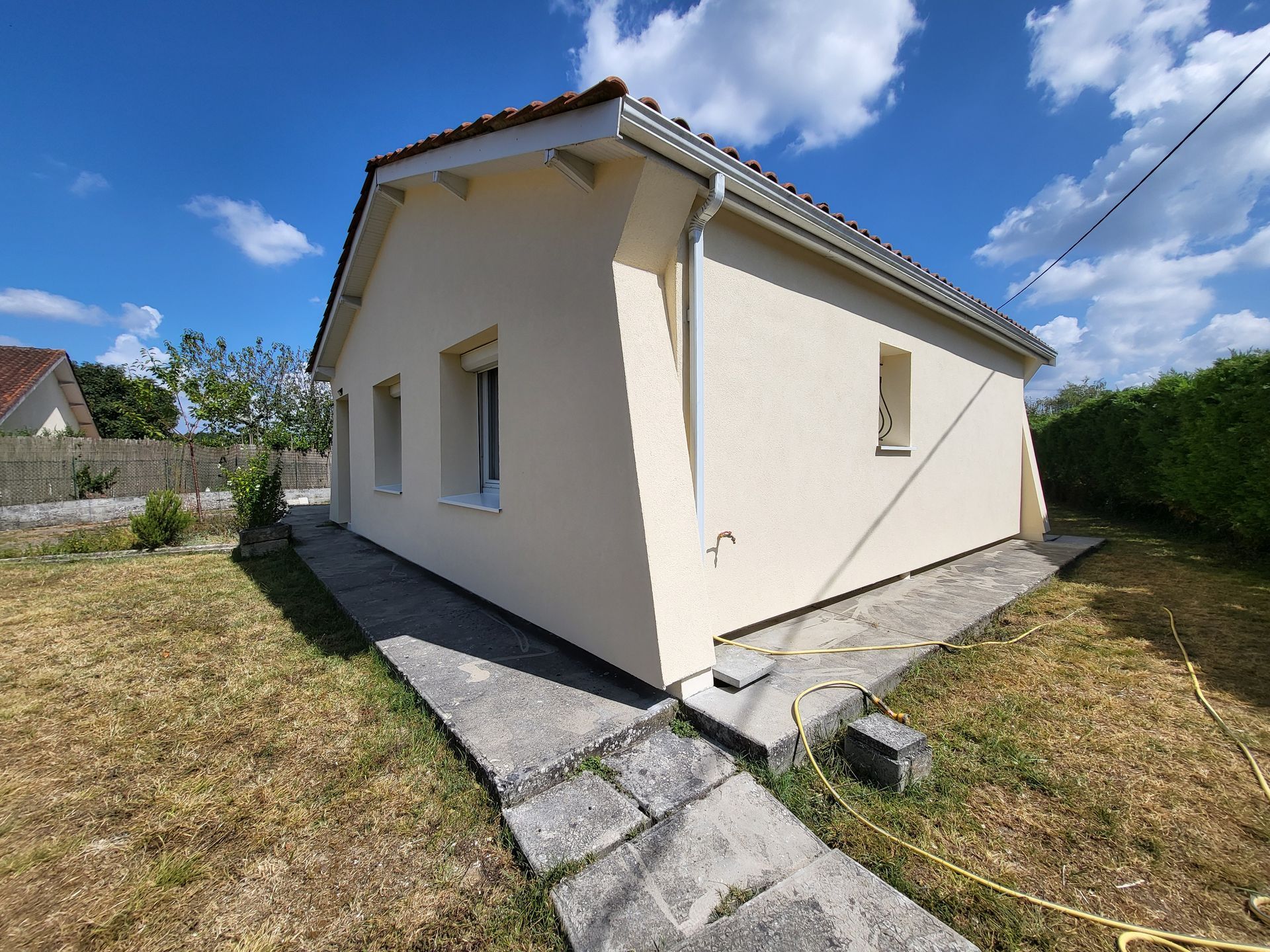 Une maison à Libourne, après isolation thermique par l'extérieur.