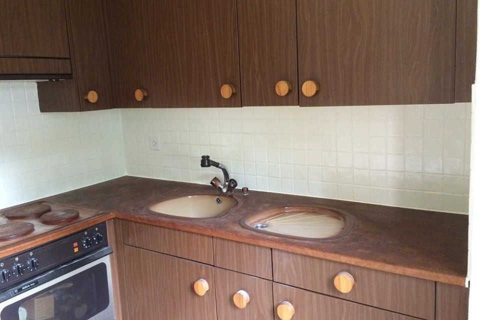 Küche, die von Marcello Del Curto gestrichen wurde